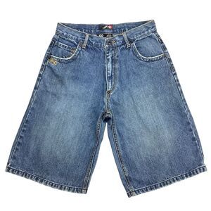 Vintage X Games Apparel Baggy Jean Shorts  Boys 14 27X11 Y2K 90s Bike Skateboard